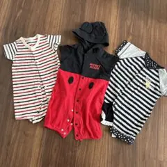 ミッキー　ロンパース　カバーオール　半袖　まとめ売り