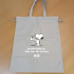 【新品未使用】 UNIQLO スヌーピー ビッグ トートバッグ グレー