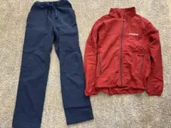 モンベルキッズ　トレッキングジャケット　パンツセット140
