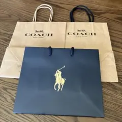 COACH & ポロ・ラルフ・ローレン ショップ袋 セット3袋