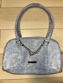 デニム風ライトブルーハンドバッグ