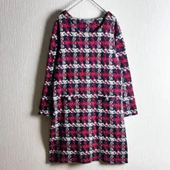 【Mサイズ】チェック柄カジュアルワンピース