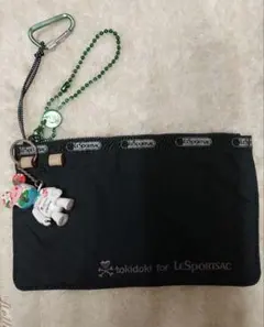 【レア・美品】tokidoki × レスポートサック コラボ フラットポーチ 黒