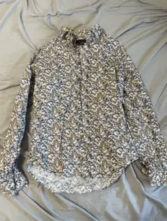 ZARA 花柄 長袖シャツ スリムフィット Mコットン100%