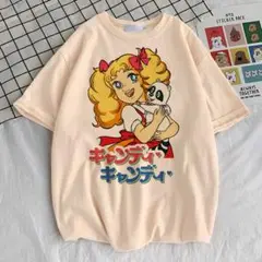 キャンディ・キャンディ Tシャツ Lサイズ クリーム色