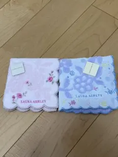 LAURA ASHLEY タオルハンカチ 2枚セット