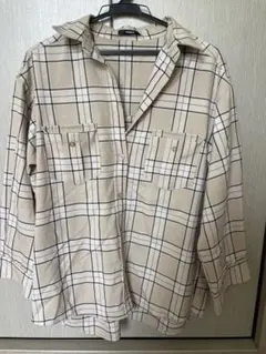 MURUA ベージュ チェック柄 シャツ