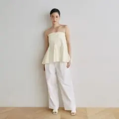 Searoomlynn 2tuck ナイロンボリュームパンツ ホワイトS - メルカリ