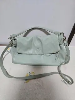 ケイトスペード　ミントグリーン フラップ付きショルダーバッグ