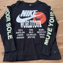 Nike WORLD TOUR 長袖Tシャツ XL ブラック刺繍