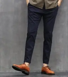 The DUFFER ワンダーシェイプ テーパードスキニーパンツネイビー M