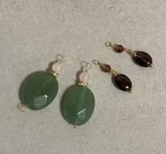 選べるオプション♡ガーネット　グリーンアベンチュリンチャームセット
