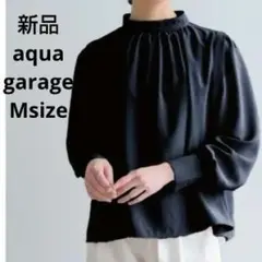 新品☆aquagarage ショルダータックブラウス Mサイズ