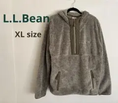 【値下げ】LLBean ボアフリース フード付きアウター　ブラウン メンズ XL