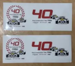 Williams Honda HRC 40周年ステッカー 2枚セット　ホンダ