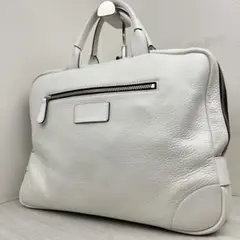CREEZAN ビジネスバッグ ブリーフケース レザー ホワイト A4◎