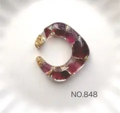 NO.848 イヤーカフ片耳用　天然石ガーネット
