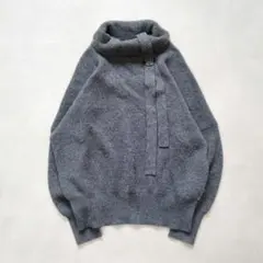 カシミア100% ニット グレー モード ノームコア テック シティコア 美品