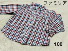 familiar 長袖　ネルシャツ　ブラウス　100