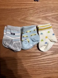 ミキハウスホットビスケッツベビー靴下セット 3足組
