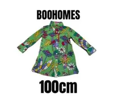【BOOHOMES ブーホームズ】美品　長袖シャツチュニック　花柄　100cm