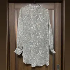 しまむら　柄シャツ　透け　シースルー