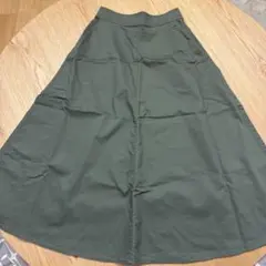 UNIQLO ストレッチコットンブレンドサーキュラースカート　オリーブ