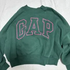 GAP グリーン ロゴスウェット L
