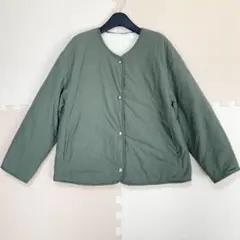 UNIQLO オリーブグリーン キルティング・ボアジャケット リバーシブル S