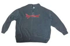 KOOKYN ハーフジップ スウェット F グレー ロゴ 古着風 トレーナー