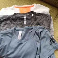 adidas CLIMACHILL ブルーグレー Tシャツ M