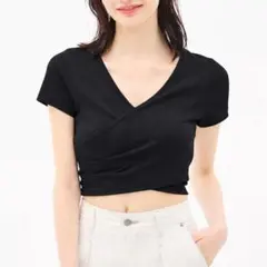GU カシュクールT ブラック　Mサイズ
