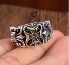 ♥️今年人気♥️ヴィンテージ　ヒップホップ　シルバー　オープンリング　おしゃれ