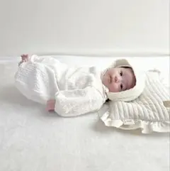 もこもこぽわん　退院着　ホワイト　お宮参り