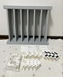 タンスのゲン ミニ 木製 ベビーサークル 136x136 8枚グレー フェンス