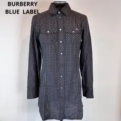 ★BURBERRY BLUE LABEL★M★チェック柄シャツワンピース★訳あり