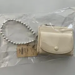 ニコアンド niko and オリジナルストラップミニL字財布 アイボリーのサムネイル