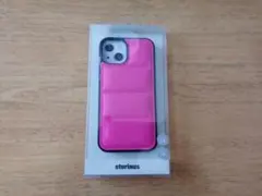 【新品】ダウンジャケット風ケース iPhone 14/13専用 ホットピンク