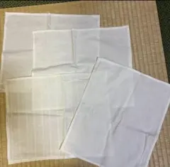 白いハンカチ4枚セット　ハンドメイド