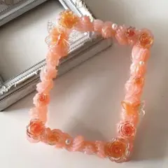 ホイップデコ レジン 硬質 ケース B7 【オレンジ×クリアホワイト】