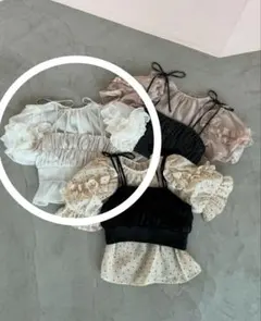 NICE CLAUP シアーブラウスビスチェセット