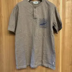 ほぼ新品　CROCODILE ヘンリーネック Tシャツ ブラウン LLサイズのサムネイル