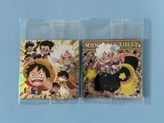 ワンピースウエハースシール二枚セット ルフィSGR・USGR ONE PIECE