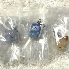 ポケピース　めじるしガチャマスコット　ピチュウ　ポッチャマ　ニャスパー