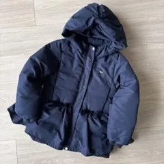 プティマイン ペプラム ダウンジャケット　ネイビー　130