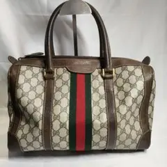 GUCCI グッチ オールド 2way ボストンバッグ シェリーライン PVC