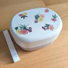 【未使用】Francfranc フランフラン 2段ランチボックス お弁当箱 花柄
