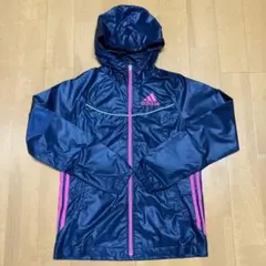 adidas CLIMA PROOF フード付きウィンドブレーカー ネイビー