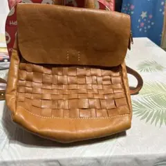 値下げしました！☆希少☆Dakota/レザー♡編み込み/ミニリュック/CAMEL 