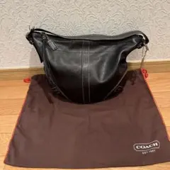 極美品✨COACH ブラックレザー ショルダーバッグ